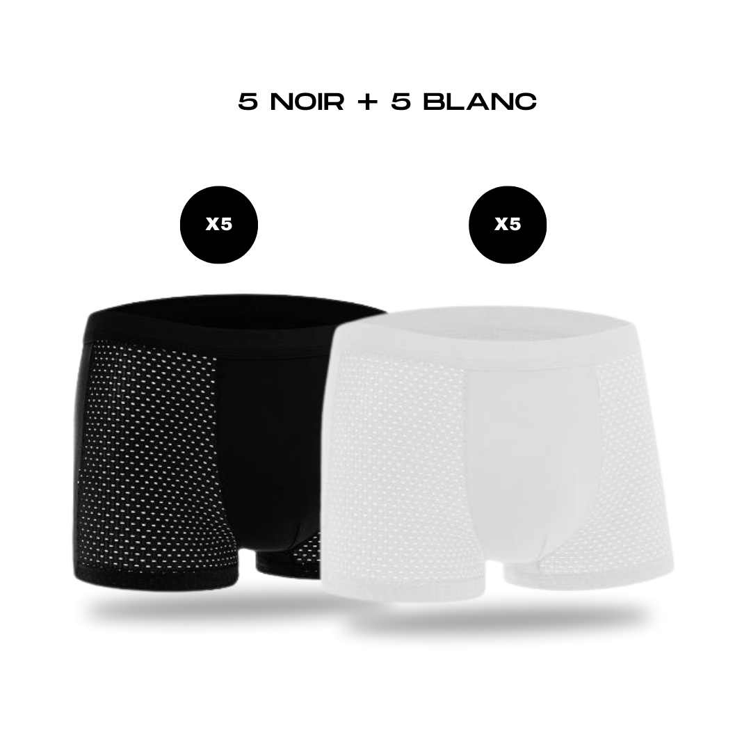 10 BOXERS EN FIBRE DE BAMBOU POUR LE PRIX DE 5