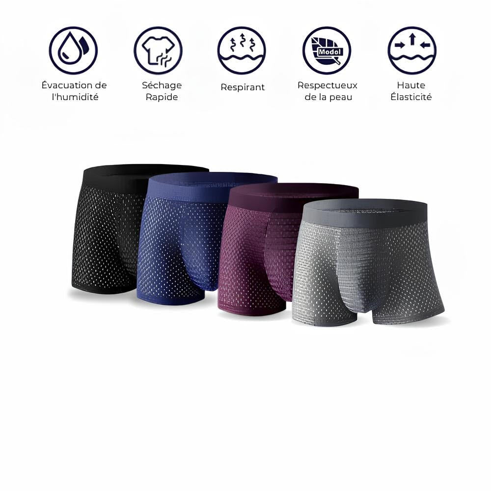 10 BOXERS EN FIBRE DE BAMBOU POUR LE PRIX DE 5